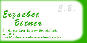erzsebet bitner business card